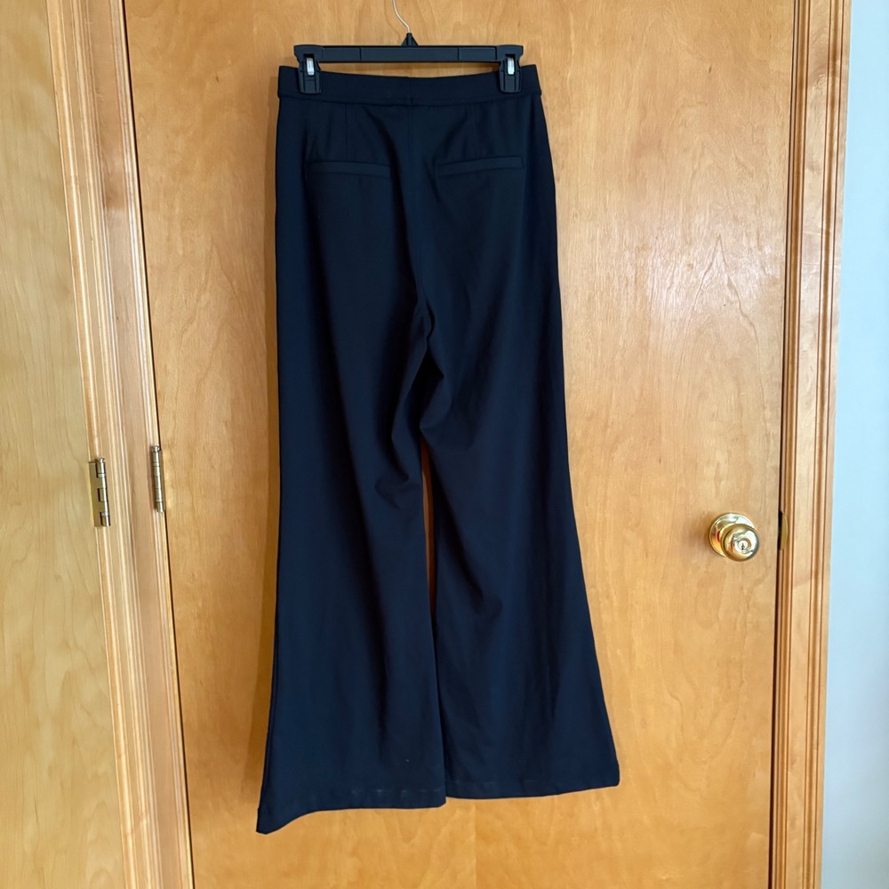 Halara Wide Leg Trousers Womens Small Black HaloTek Air Pleated High Waist NEW - Picture 5 of 8